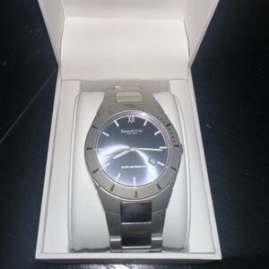 Kenneth Cole Silver Watch with Black Dial